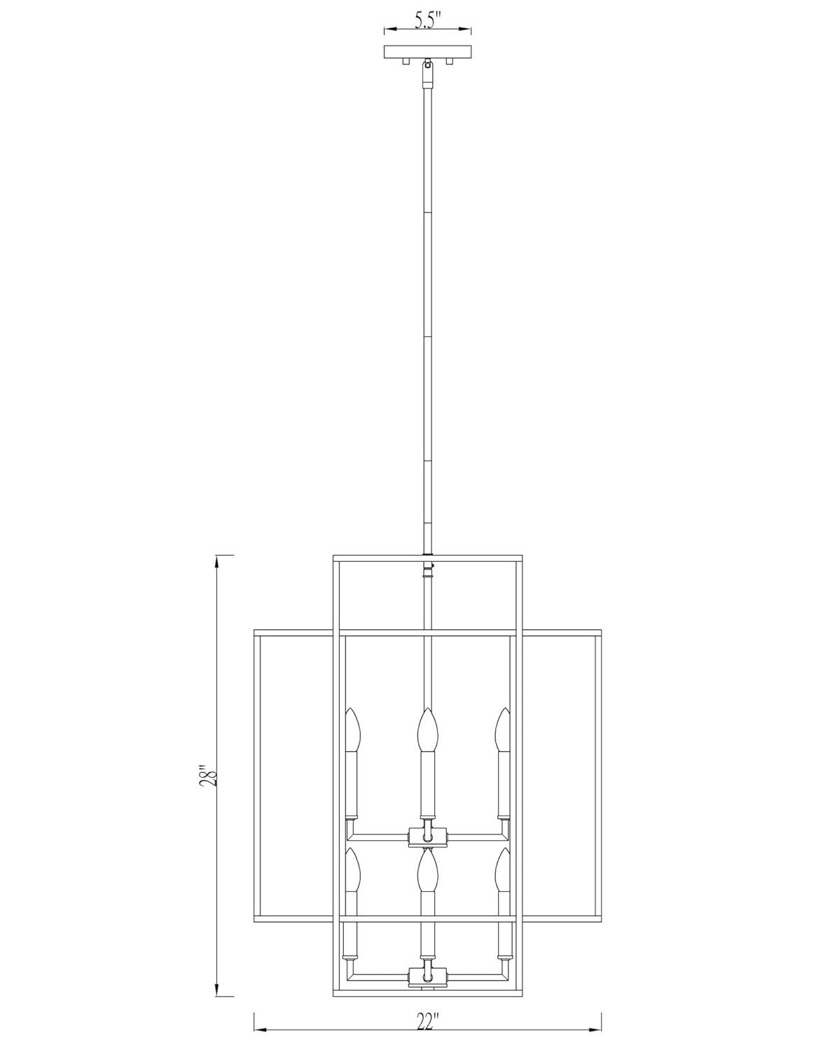 Z-Lite Titania 8 - Light Chandelier in  Matte Black