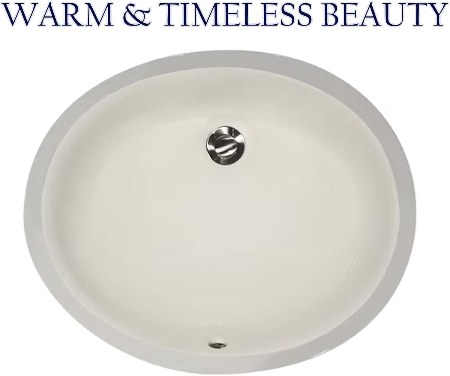 Nantucket Sinks Great Point 13.75'' Vitreous China Oval Bathroom Sink with Overflow
