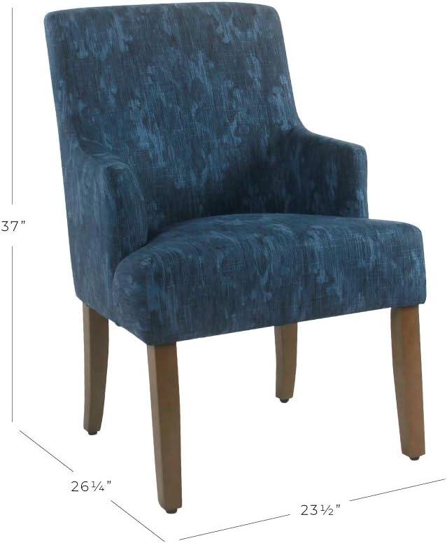 Dining Chairs Indigo - HomePop: Upholstered Arm Chair, Cotton Fabric, Foam Filled, Plywood & Hardwood Frame