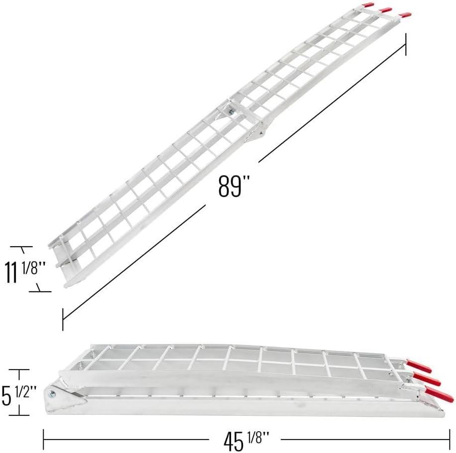 Black Widow AFL-9012 Aluminum 7' 6 Arched Folding Motorcycle Ramp