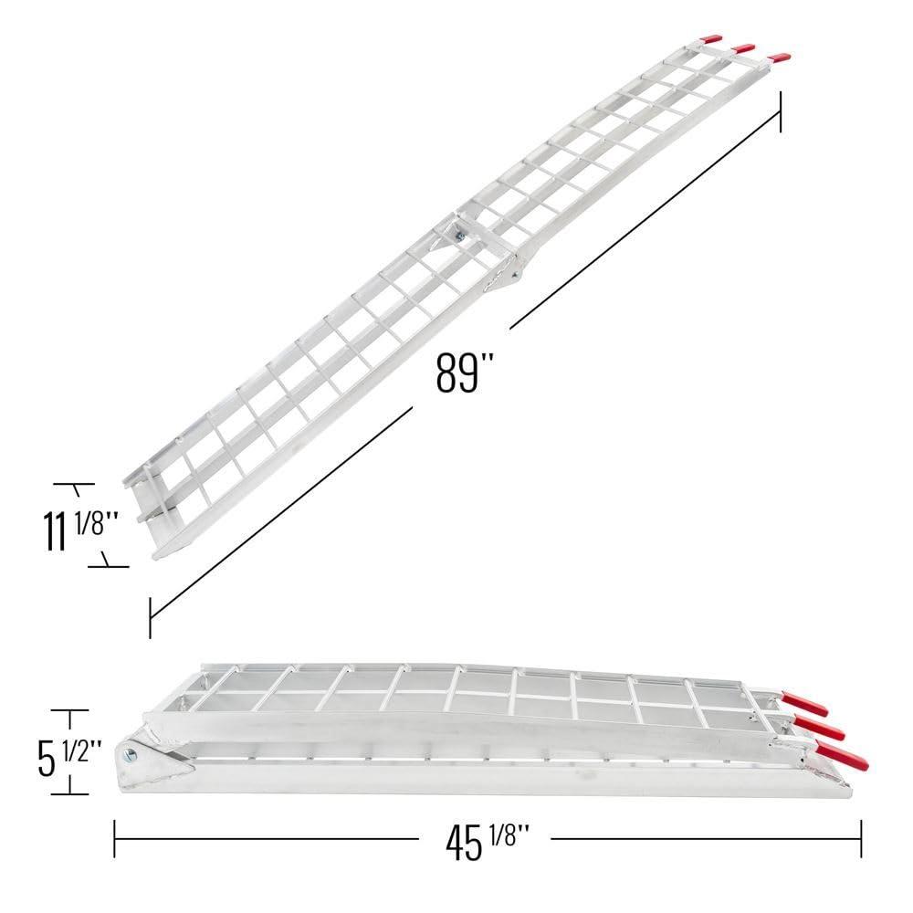Black Widow AFL-9012 Aluminum 7' 6 Arched Folding Motorcycle Ramp