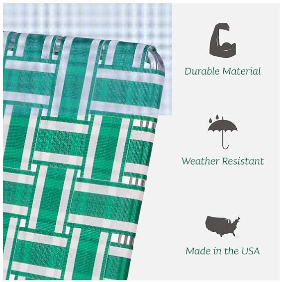 Classic Orange and White Aluminum Beach Chair with Arms