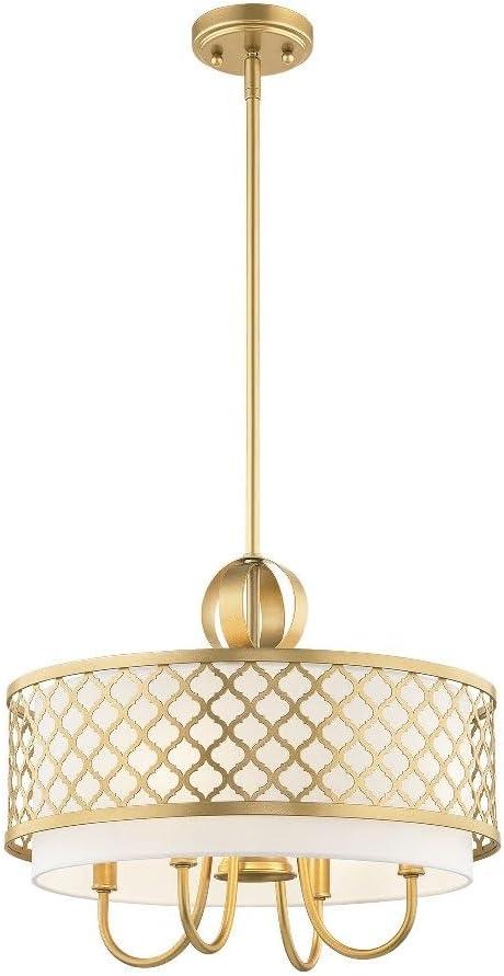 Livex Lighting 41115 Arabesque 1 Light 18" Wide Drum Chandelier - Bronze