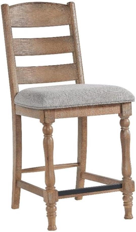 Highland Ladder Back Bar Stool with Cushion Seat, Sandwash