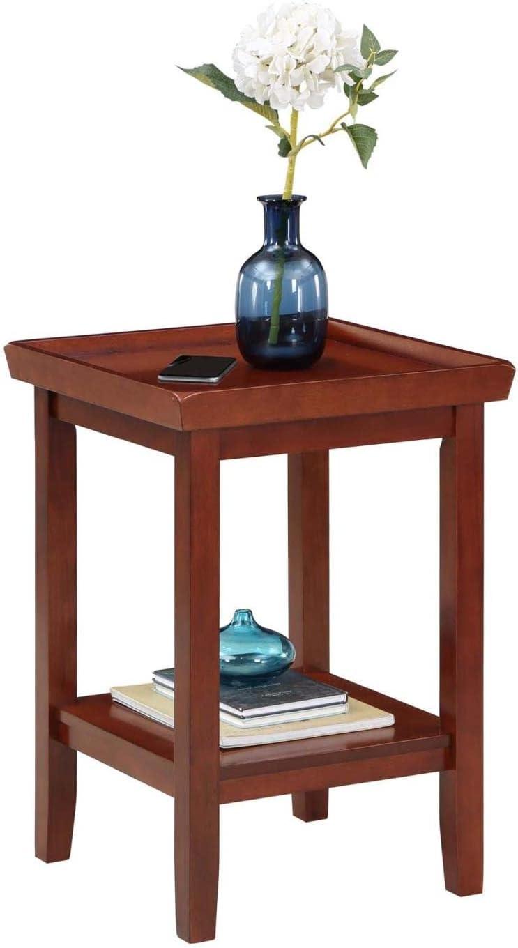 Convenience Concepts Ledgewood End Table with Shelves Multiple Finishes