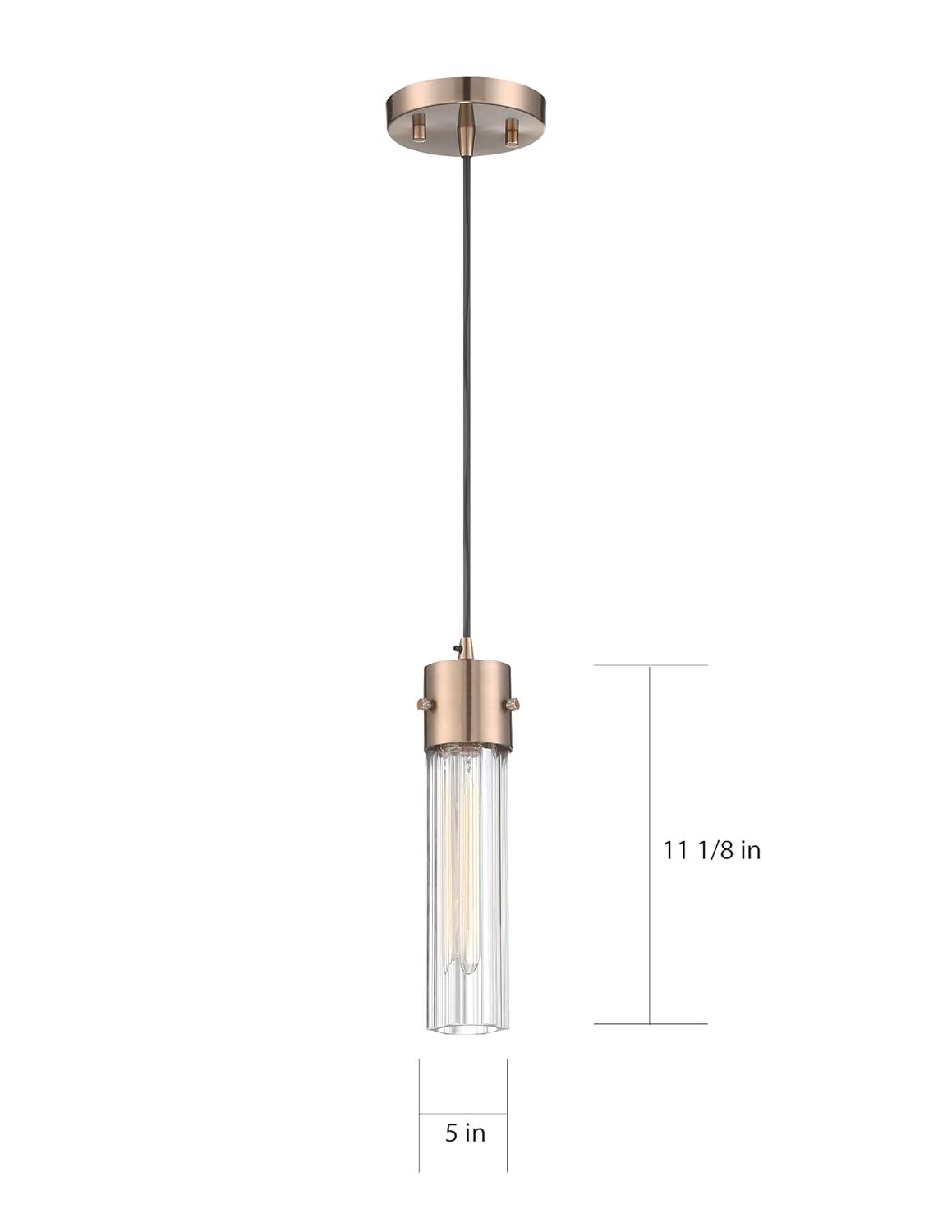 Nuvo Lighting 60/6612 Eaves 5" Wide Mini Pendant - Copper Brushed Brass / Matte Black