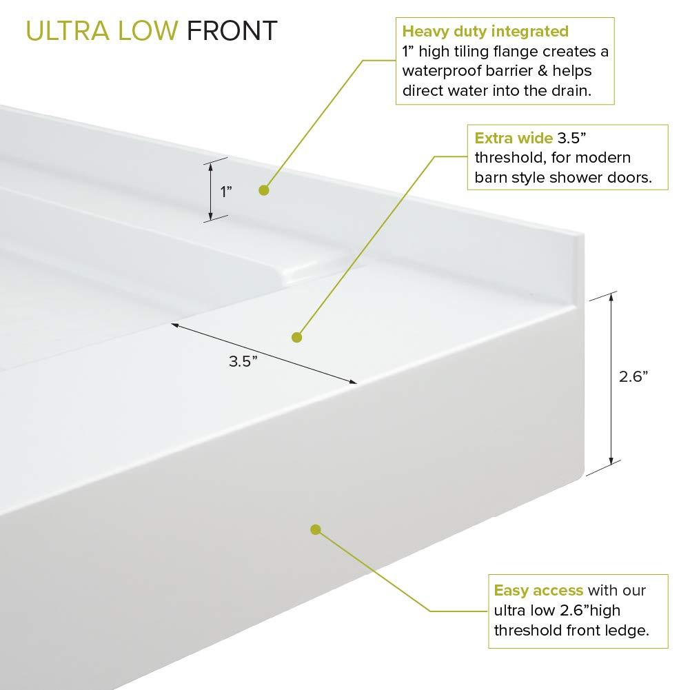 60'' W 32'' D Rectangular Single Shower Base