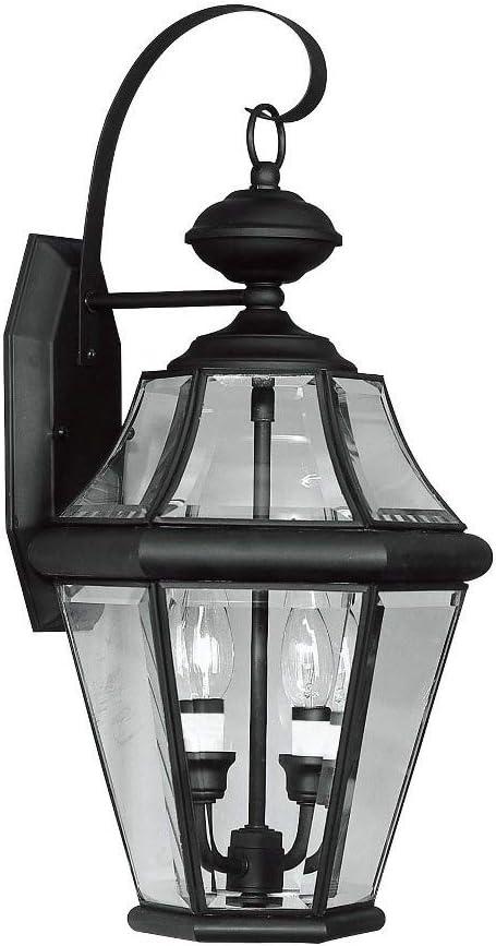 Georgetown Black Bronze 2-Light Outdoor Wall Lantern