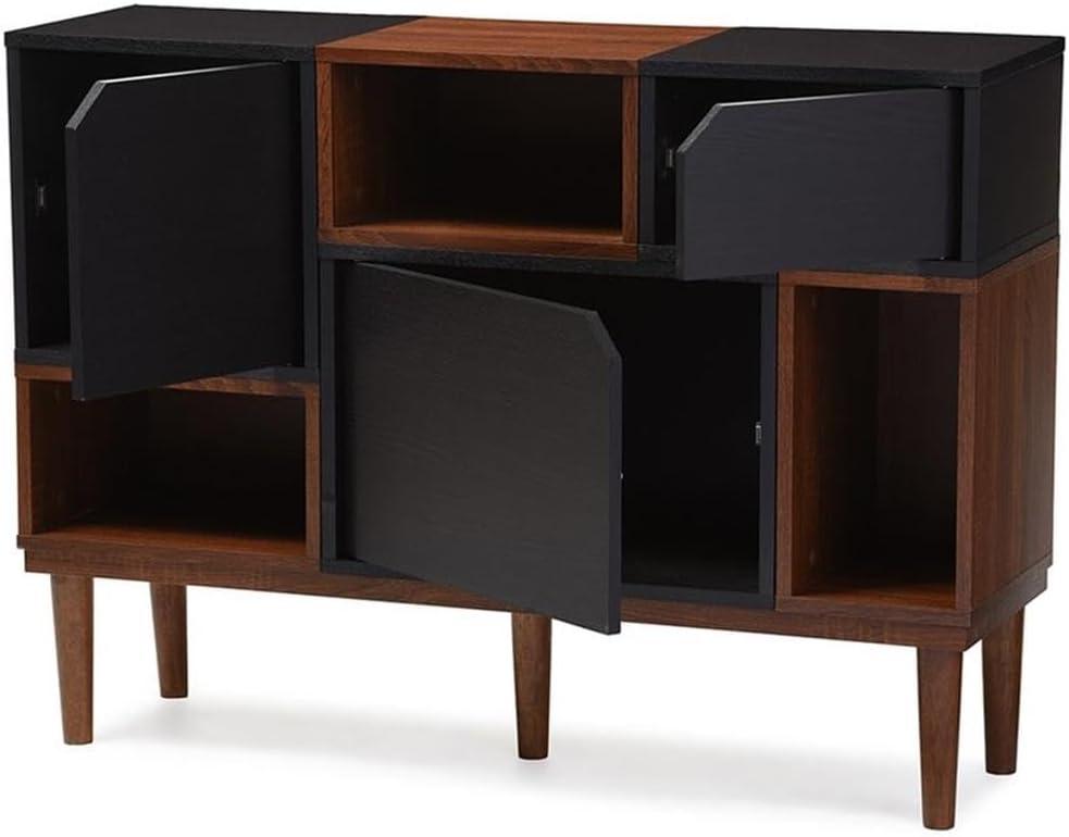 Anderson Mid-century Retro Modern Wood Sideboard Storage Cabinet - Oak/Espresso - Baxton Studio