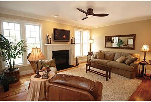 52" Brushed Nickel LED Ceiling Fan with Remote and Light