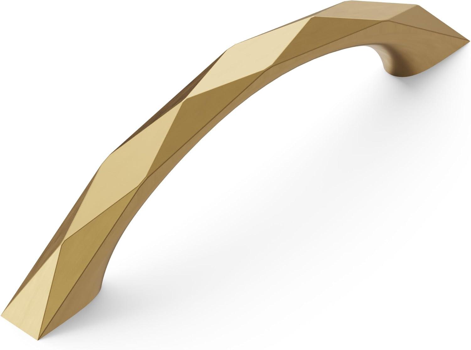 Hickory Hardware 1 Pack Solid Core Kitchen Cabinet Pulls, Luxury Cabinet Handles, Hardware for Doors & Dresser Drawers, 3-3/4 Inch (96mm) Hole Center, Champagne Bronze, Karat Collection