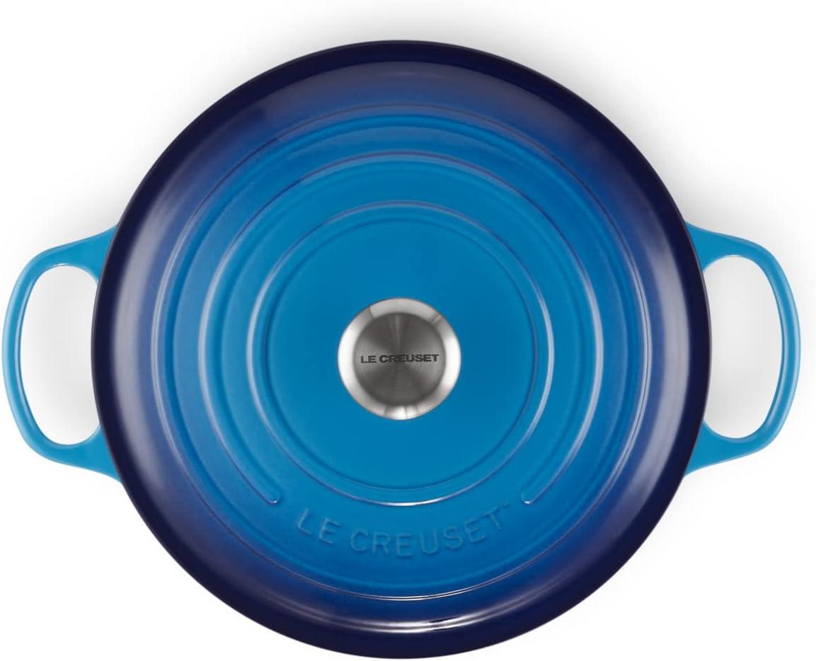 Azure Blue Enameled Cast Iron 7.25 qt. Dutch Oven