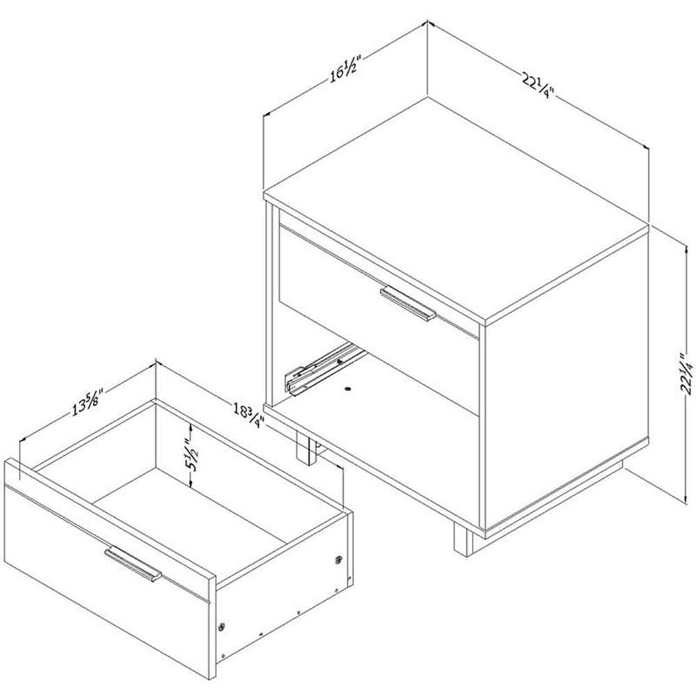 Fynn 2 Drawer Nightstand