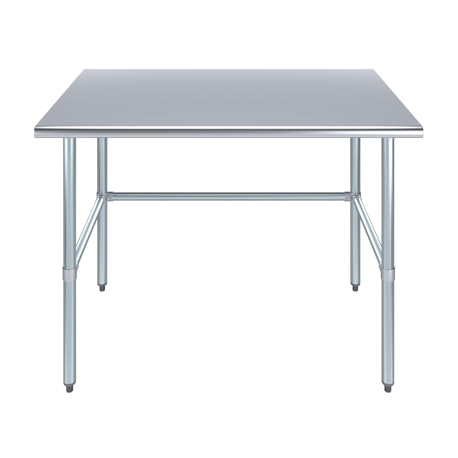 Amgood Stainless Steel Open Base Work Table