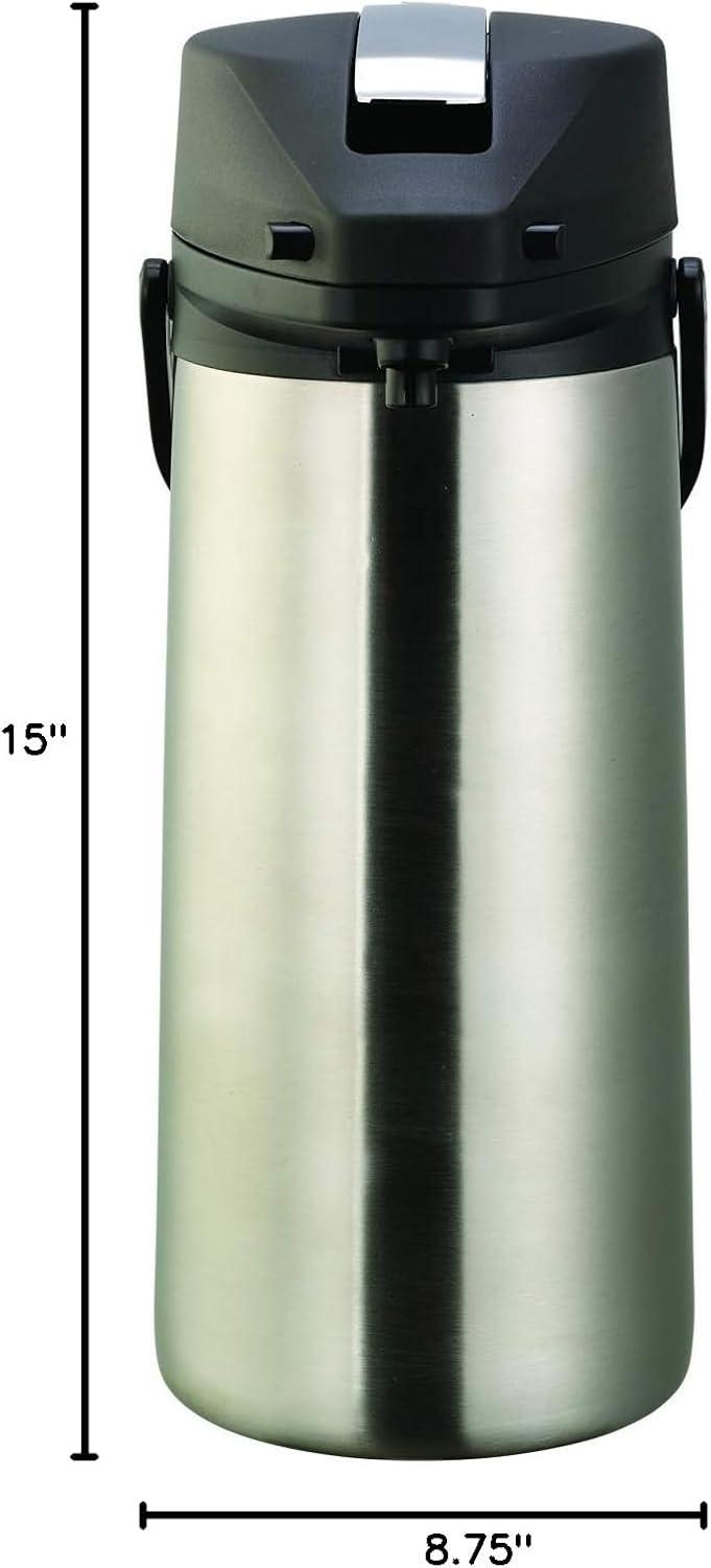 Service Ideas Stainless Steel 12.68 Cup Airpot with Lever Lid