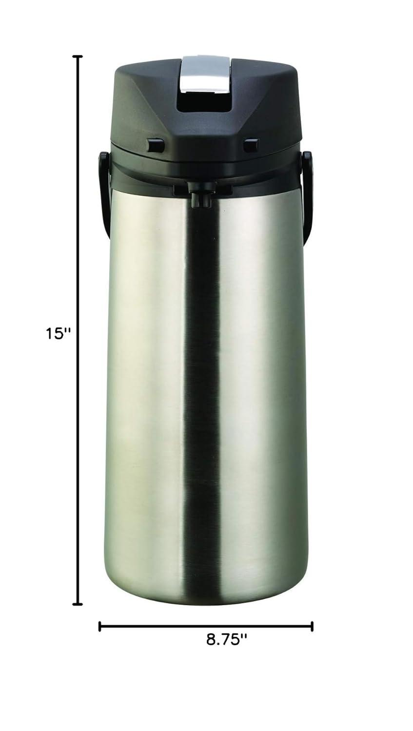 Service Ideas Stainless Steel 12.68 Cup Airpot with Lever Lid