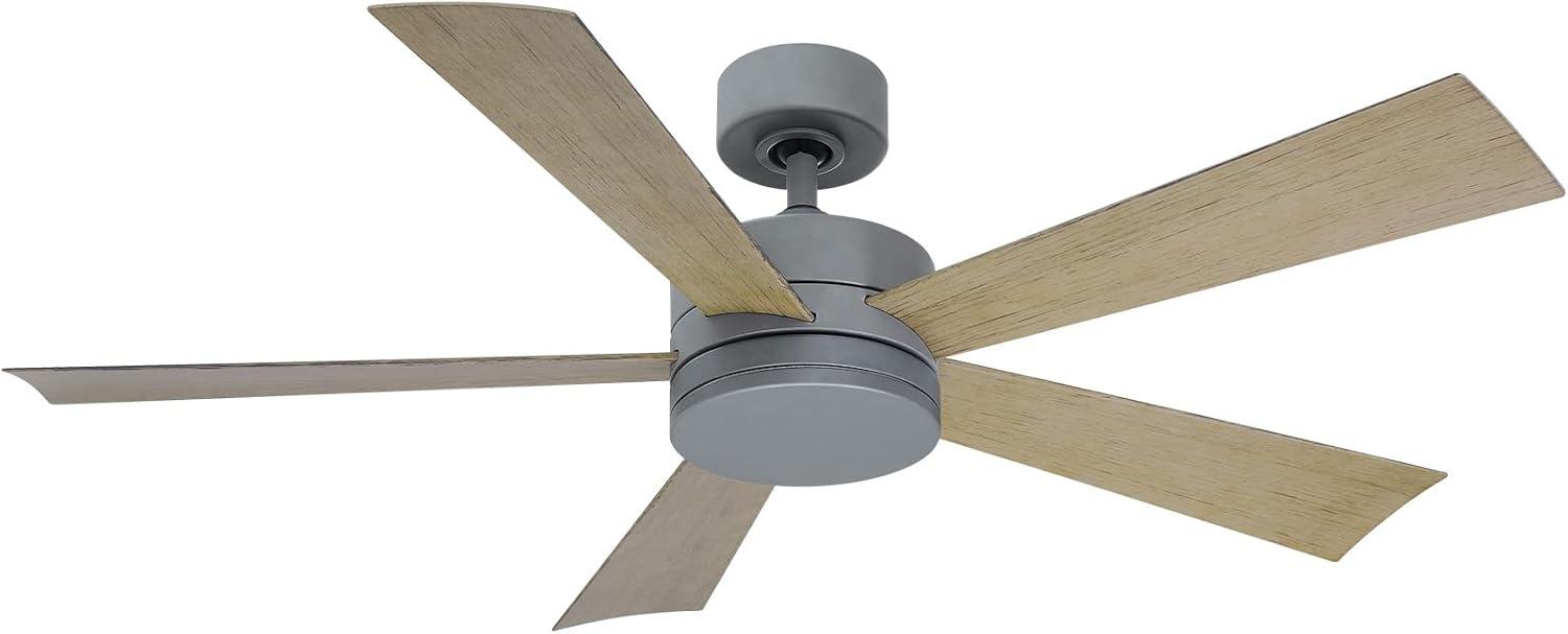 Wynd 5 - Blade Outdoor /Indoor Smart Ceiling Fan with Remote Control and LED Light Kit Included