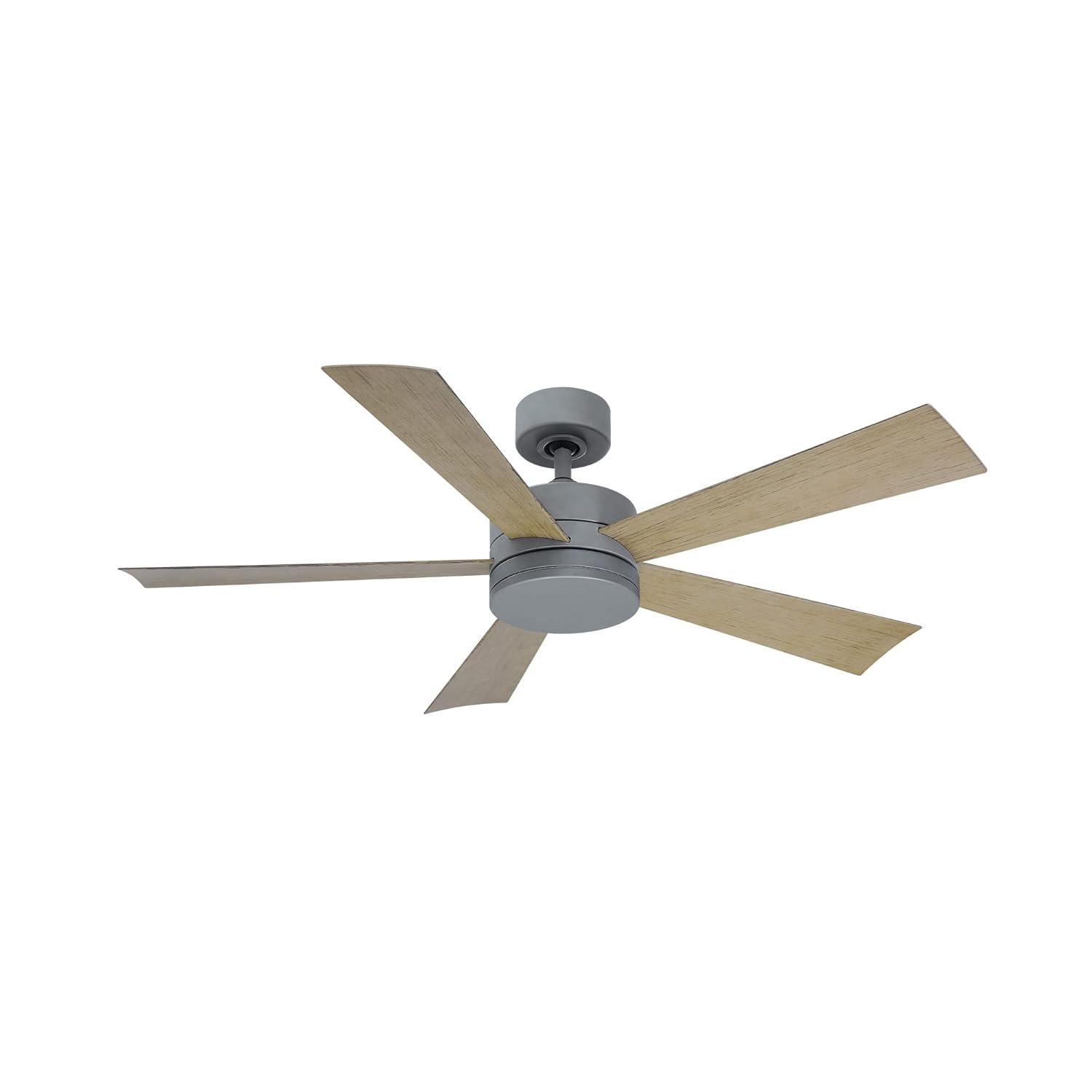 Wynd 5 - Blade Outdoor /Indoor Smart Ceiling Fan with Remote Control and LED Light Kit Included