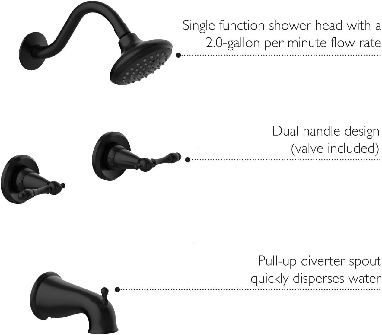 Oakmont Faucet Tub & Shower with Valve