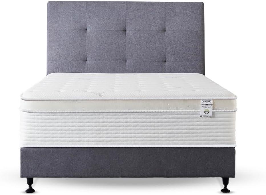 Twin Size Mattress - 14 inch Cool Memory Foam & Spring Hybrid Mattress - Euro Top - Medium Firm - by Oliver & Smith