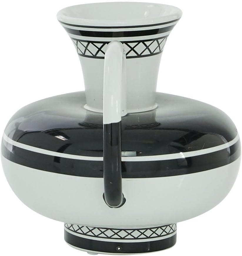 Ceramic Decorative White Vase with Handles