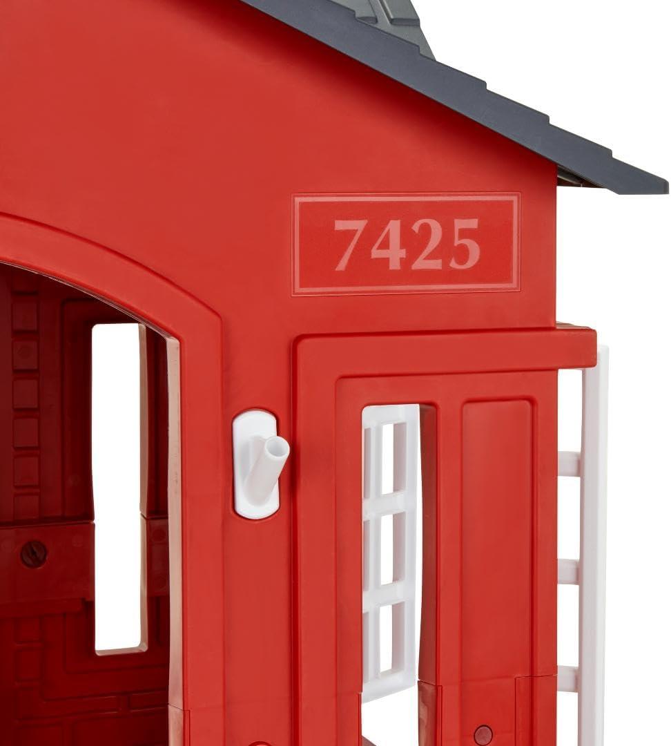 Little Tikes Cape Cottage House, Red with Working Door, Window Shutters, Flag Holder | Easy Installation Process Kids 2-6 Years Old