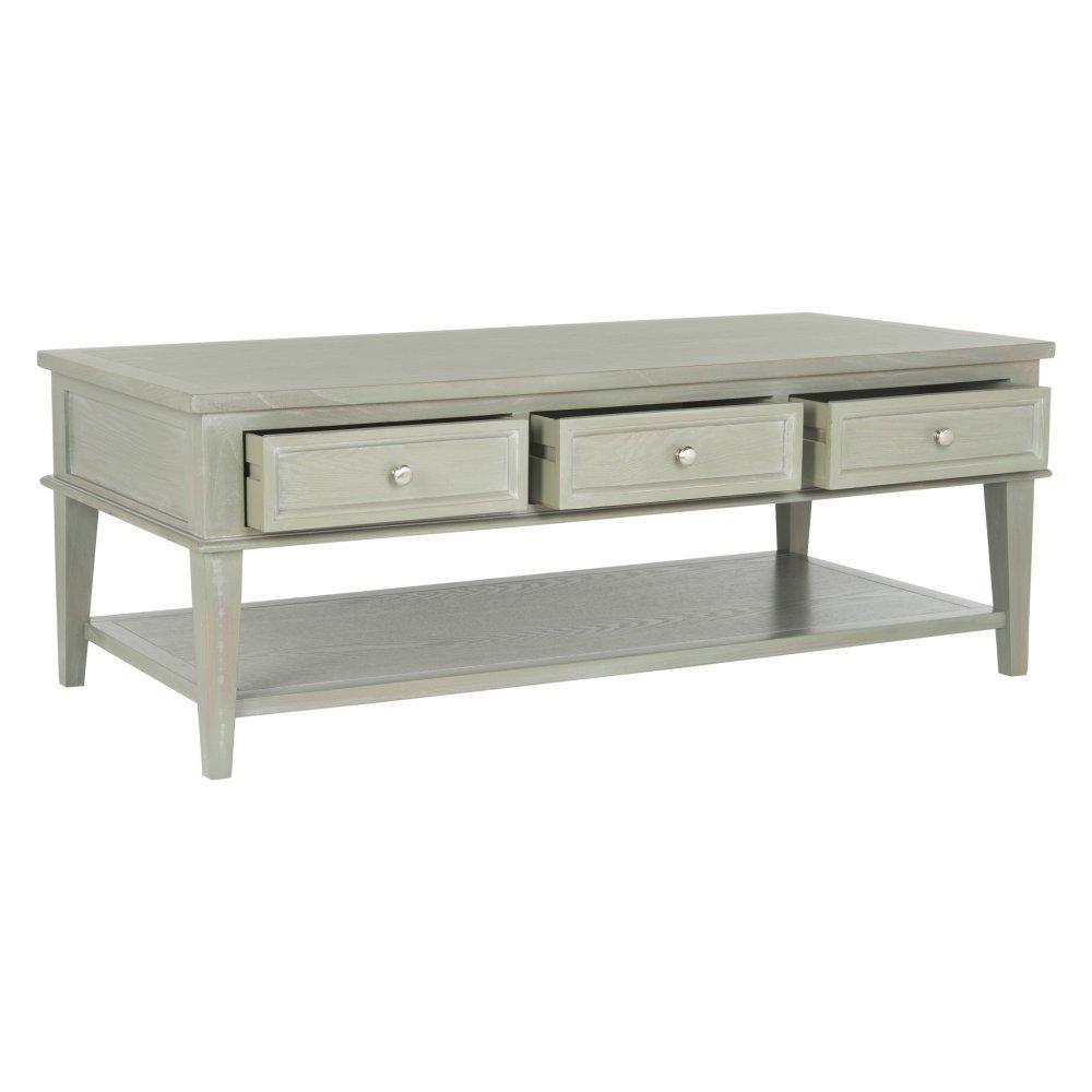 Manelin Coffee Table - White Washed - Safavieh