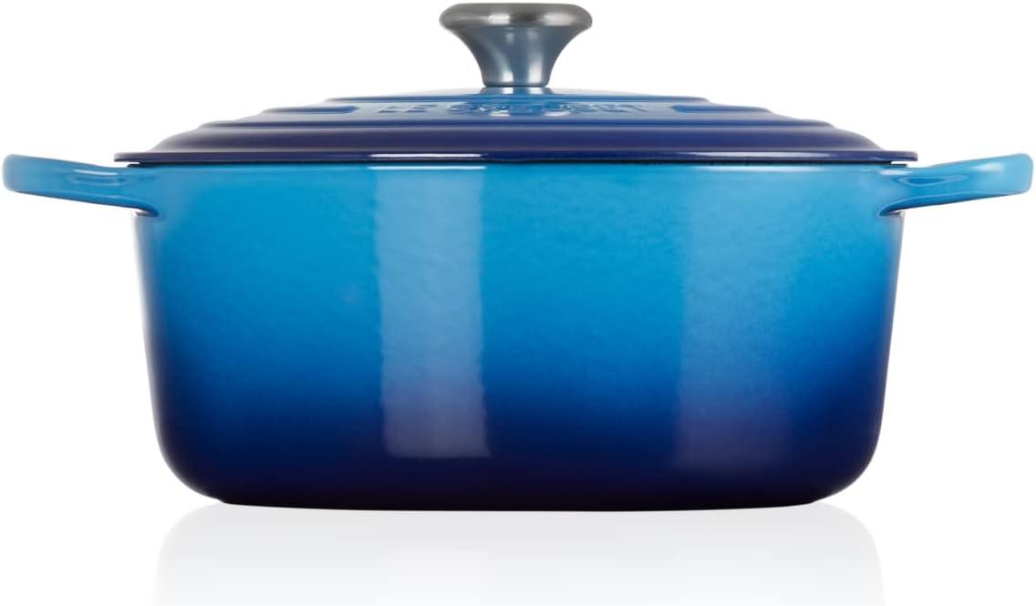 Azure Blue Enameled Cast Iron 7.25 qt. Dutch Oven
