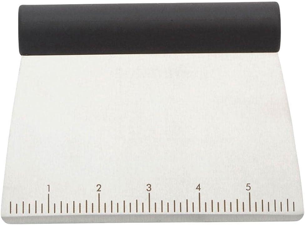 KitchenAid Black Stainless Steel Pastry Scraper with Measurement Scale