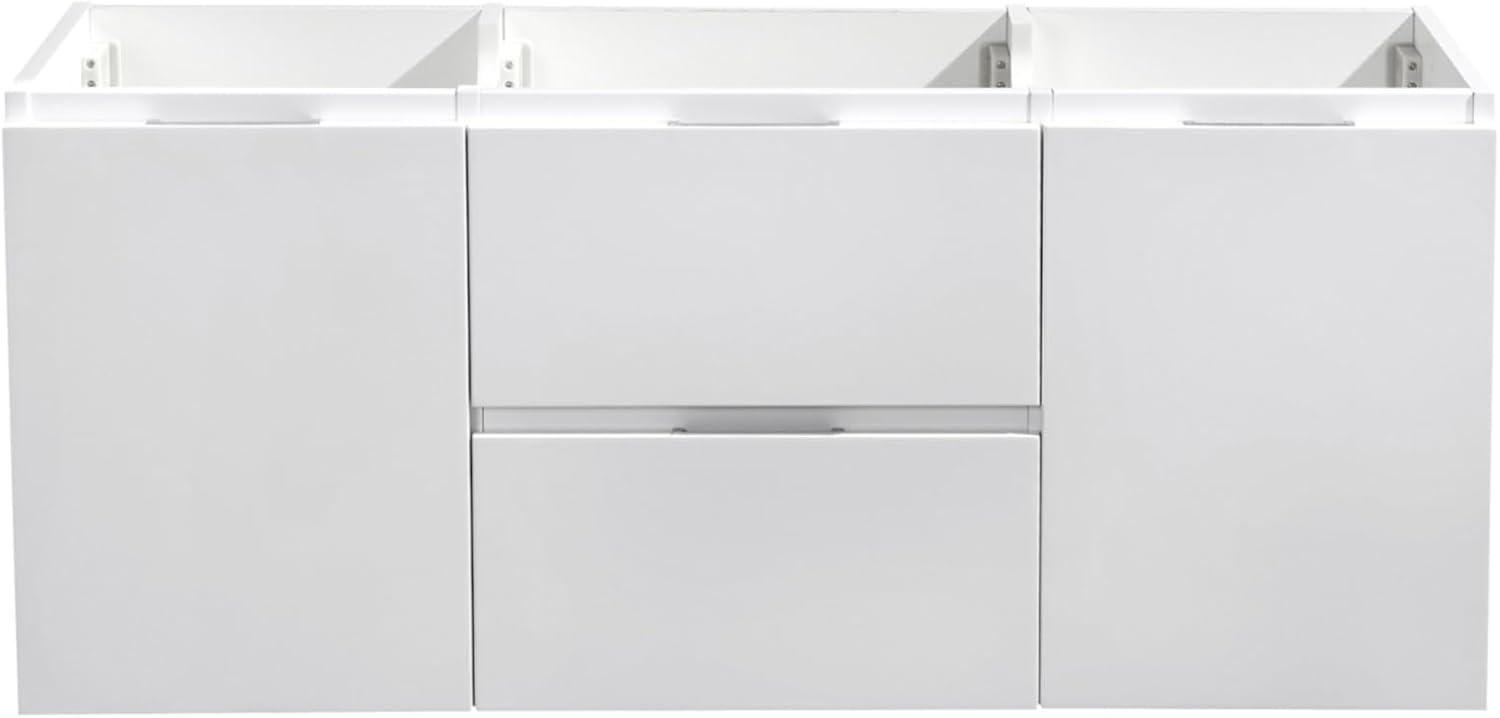 Valencia 60" Wall Mount Double Modern Bathroom Cabinet - Cabinet Only (Top and Sinks Not Included)