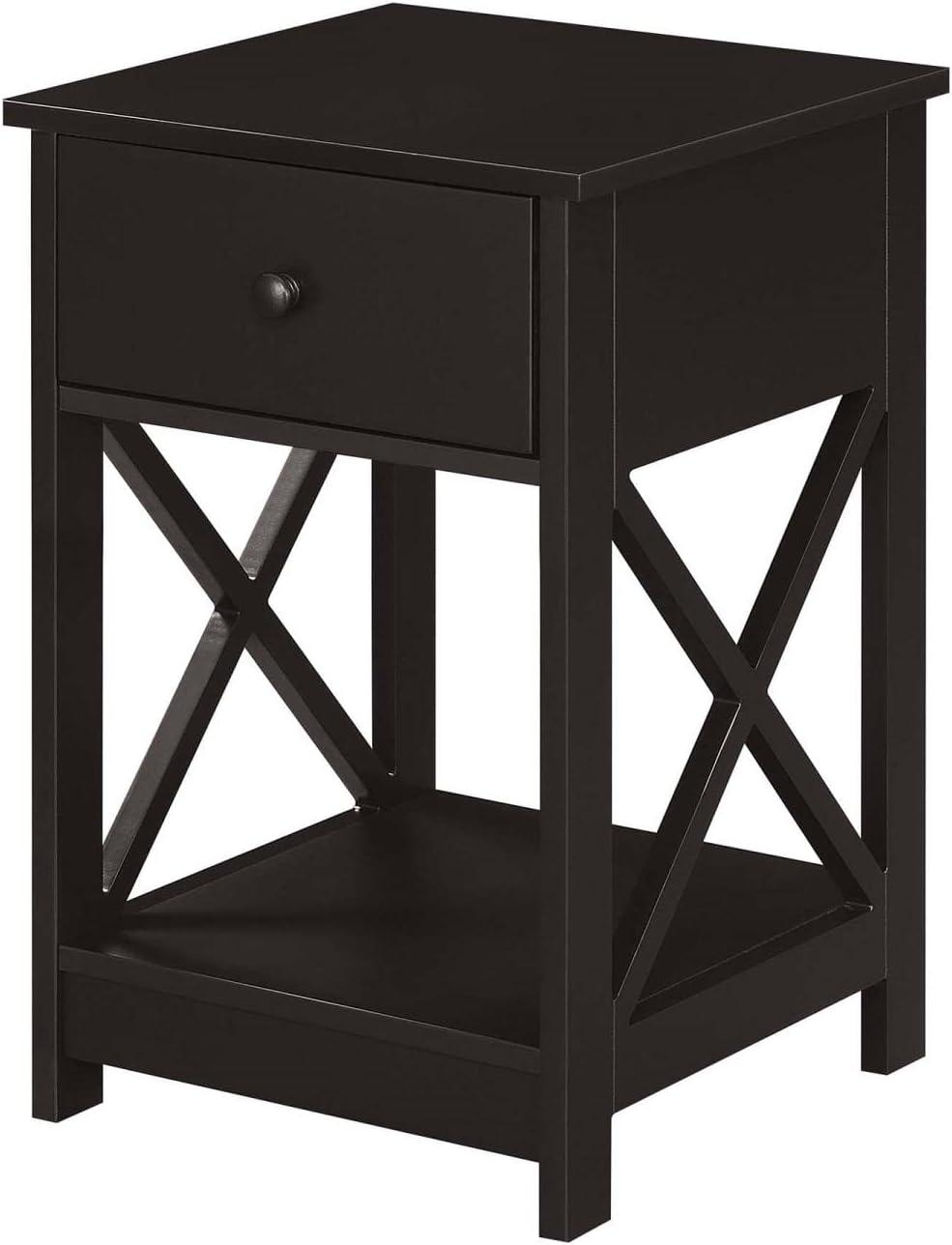 Convenience Concepts Oxford One-Drawer End Table in Espresso Wood Finish