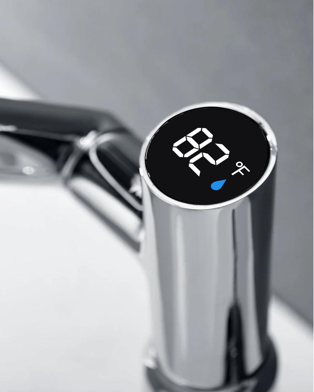 Lefton Rotatable Single Hole Bathroom Faucet with Temperature Display BF2204