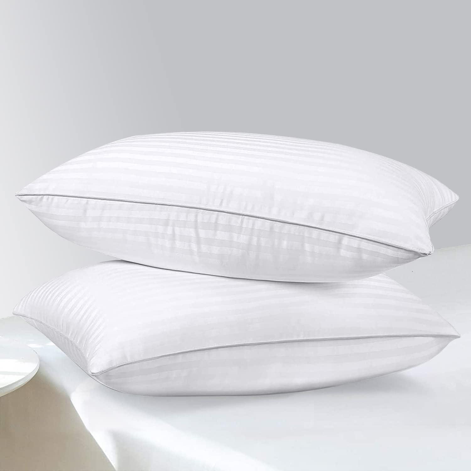 Queen Size White Cotton Down Alternative Pillows Set