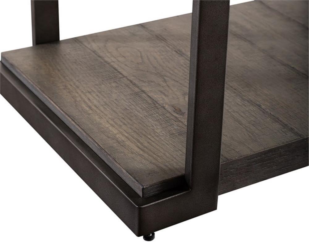 Modern View Medium Gray Tiered End Table