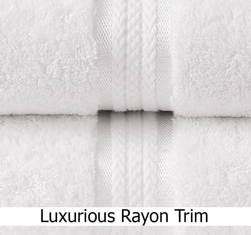 Oversized White Cotton Luxury Bath Towels Set