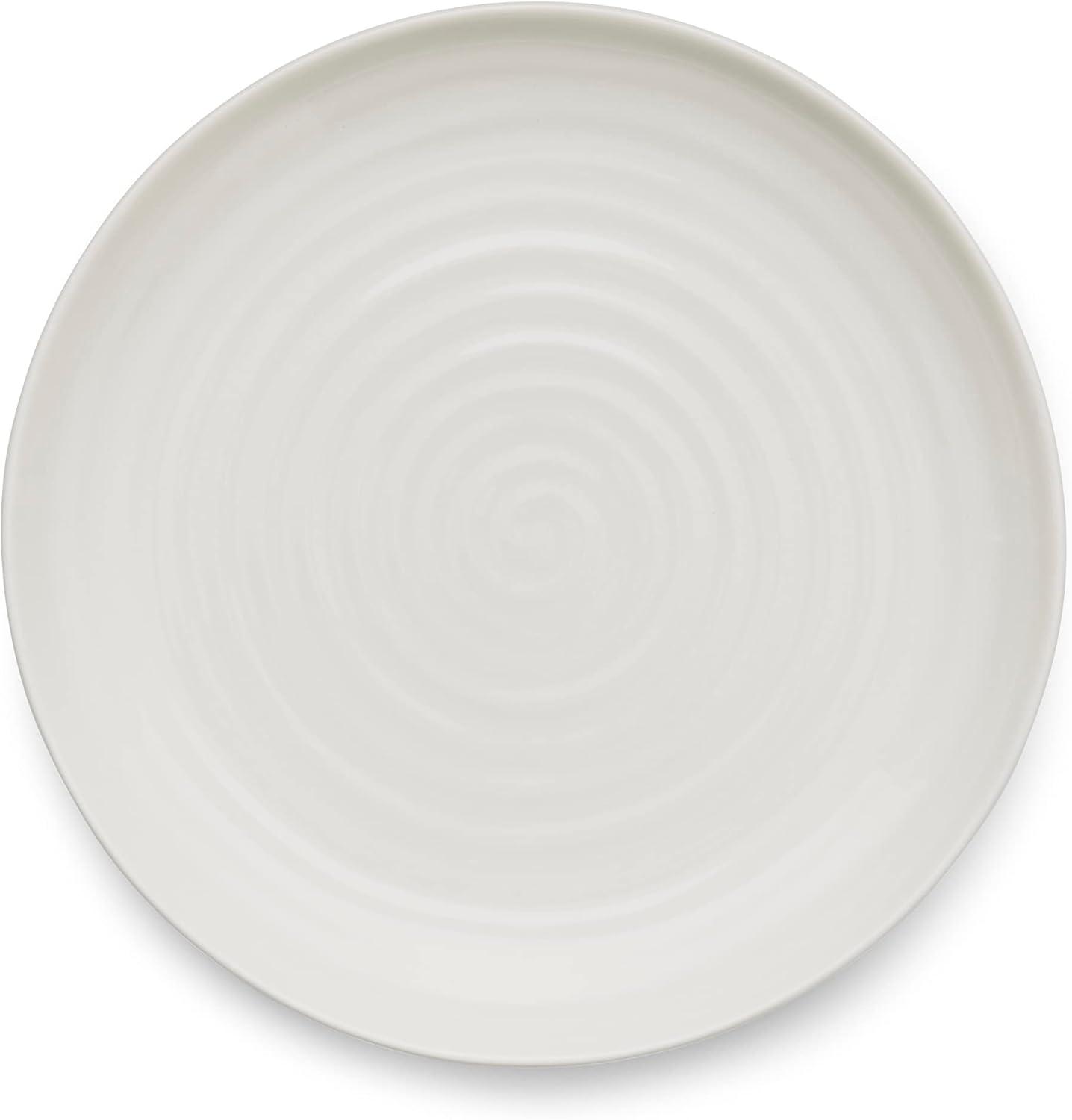 Portmeirion Sophie Conran Coupe Plates, Set of 4, Porcelain Dishes, Dinnerware Plates, Dishwasher Safe