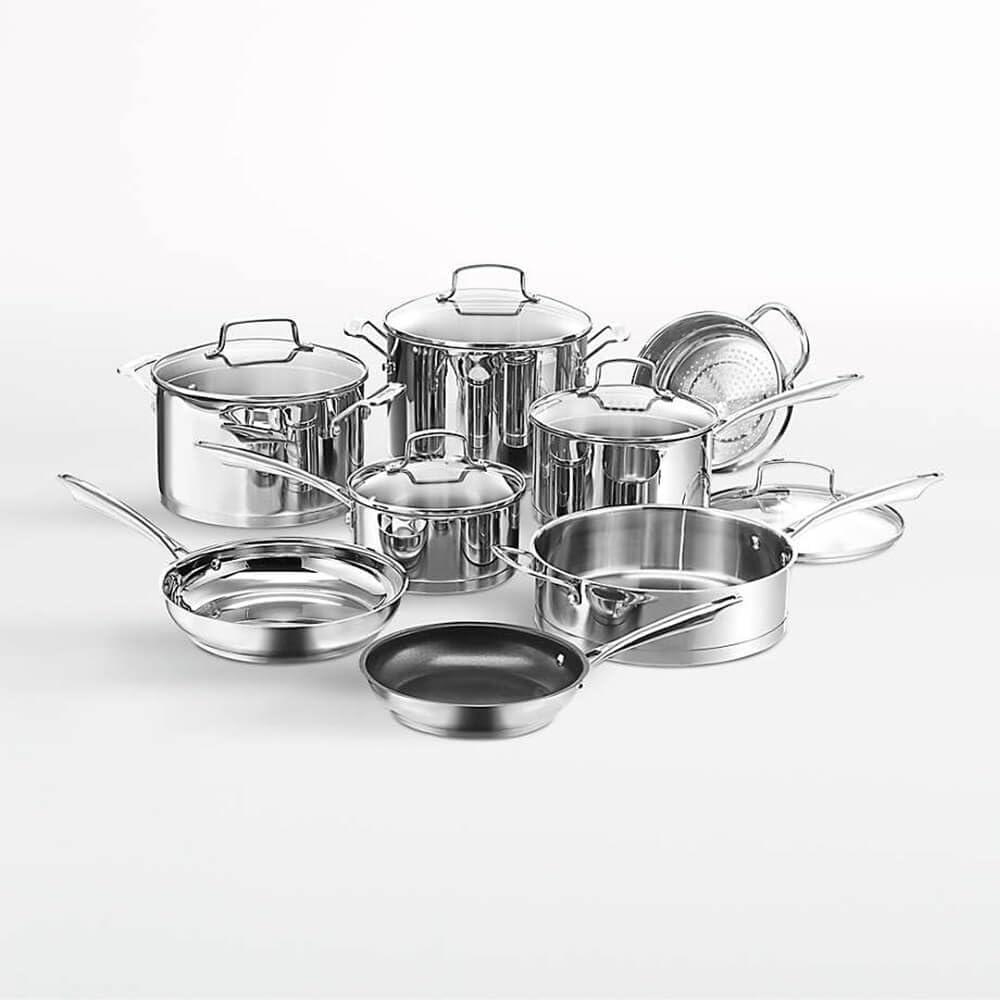 13-Piece Stainless Steel Nonstick Cookware Set