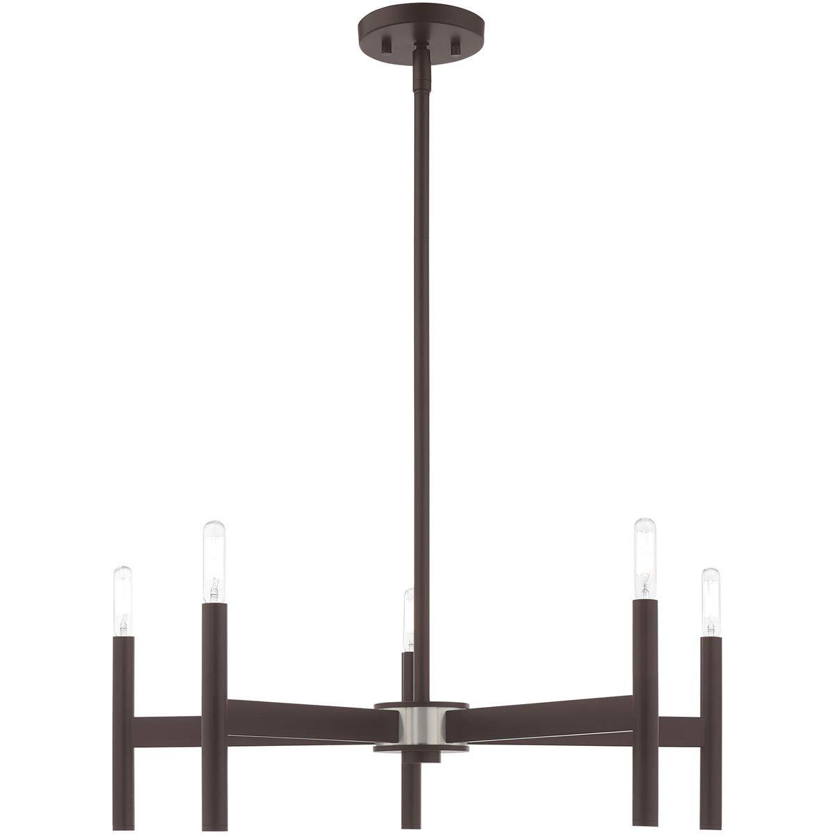 Livex Lighting Copenhagen 5 - Light Chandelier in  Bronze