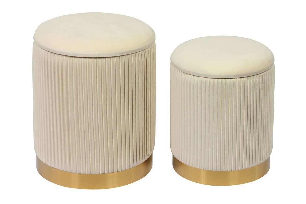 Ernesha Velvet Ottoman
