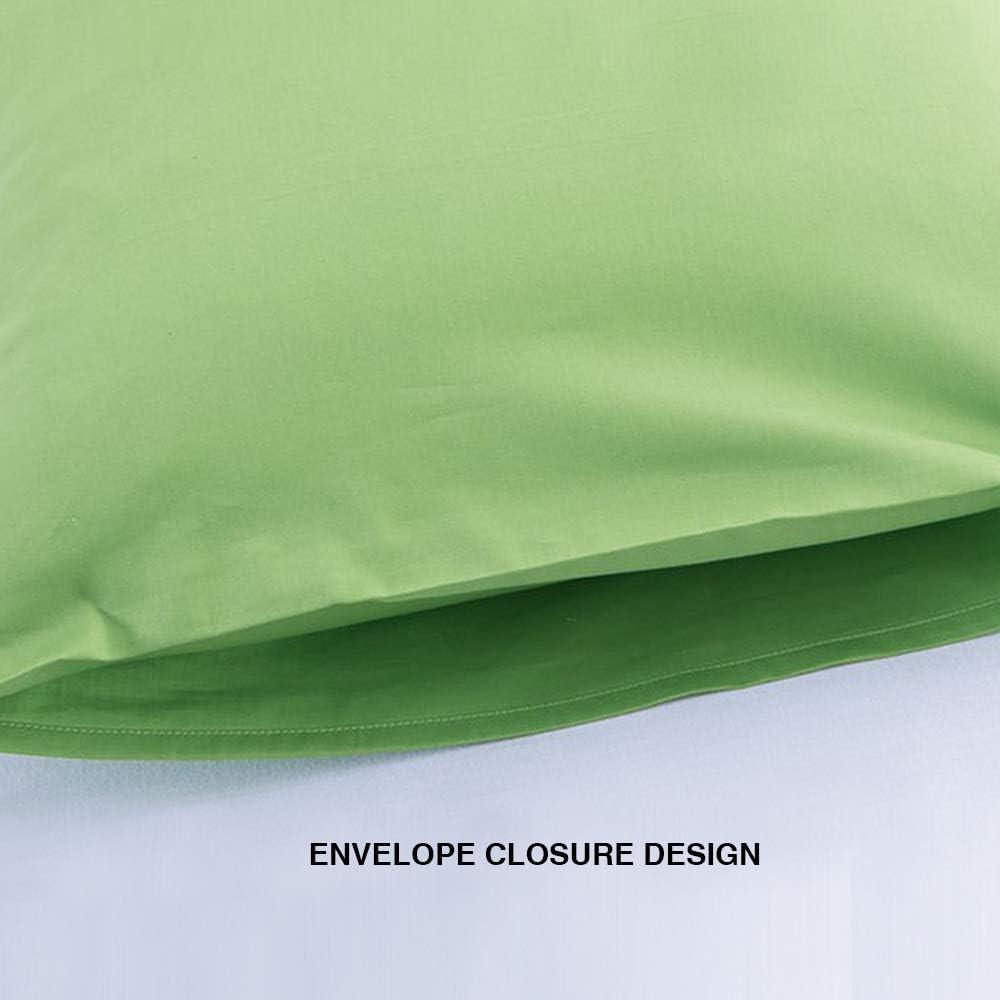 PiccoCasa Polyester Soft Brushed Microfiber Envelope Closure Pillowcases 2 Pcs