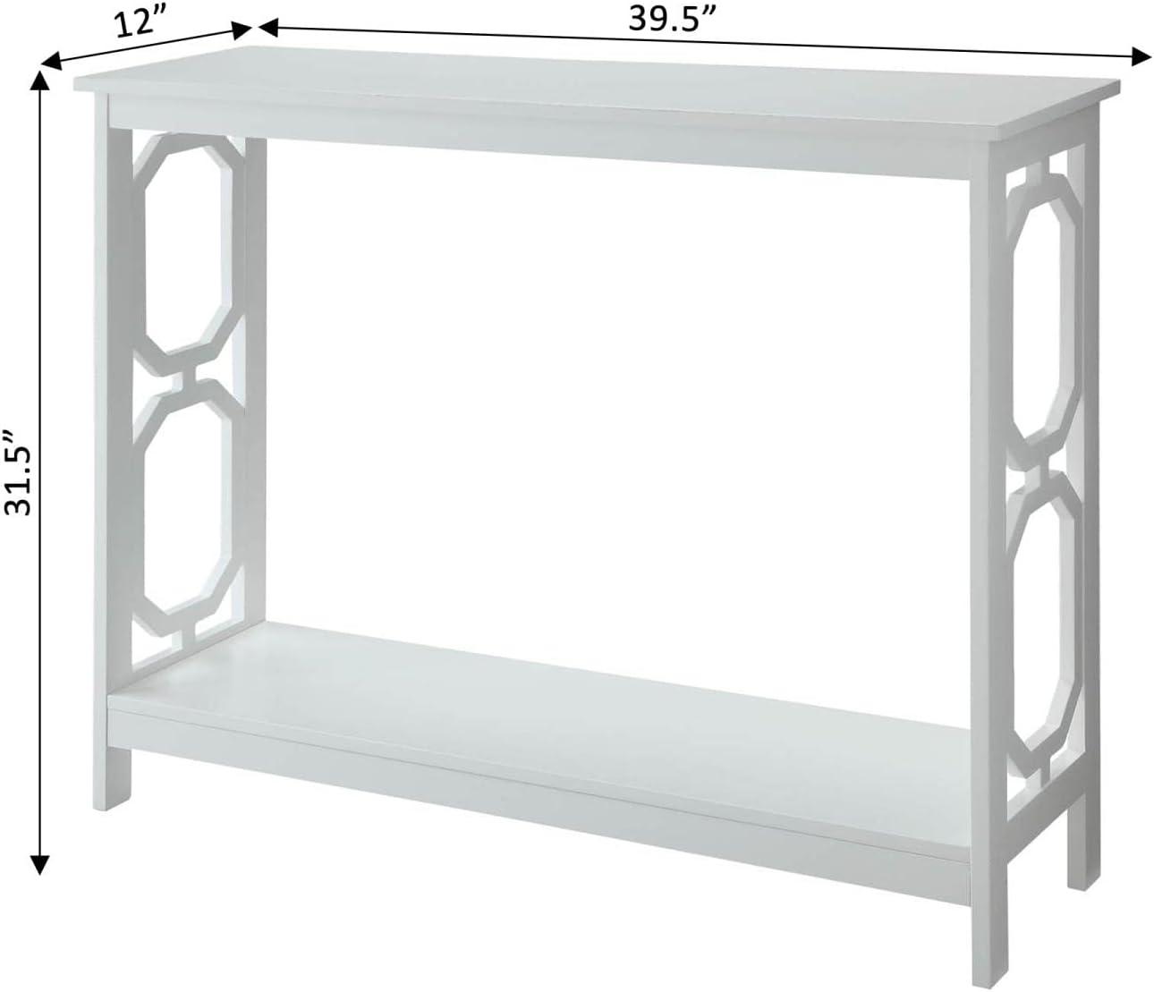 Convenience Concepts Omega Console Table with Shelf, White