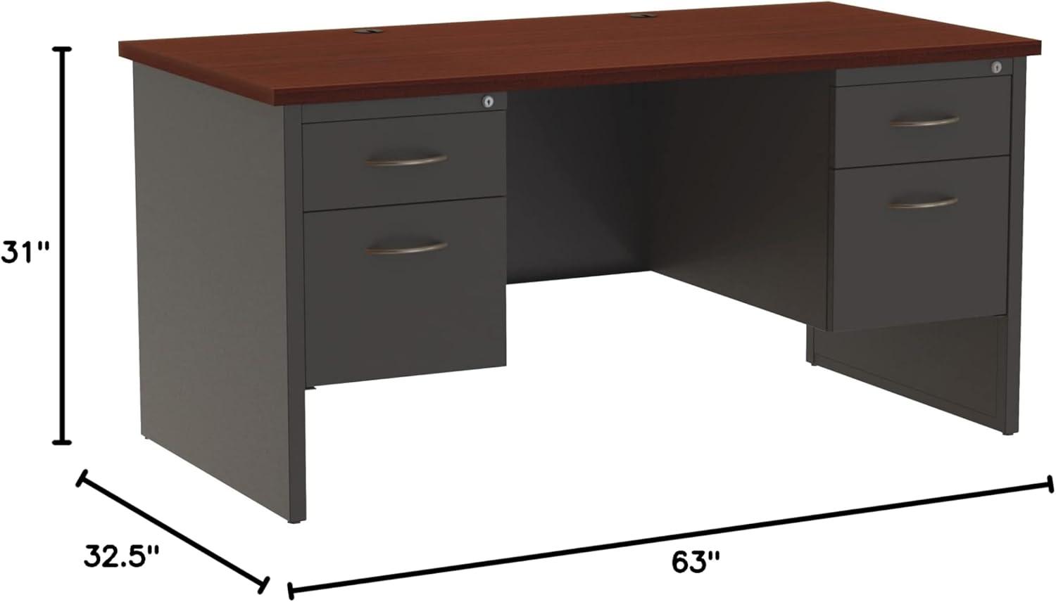 Lorell Fortress Metal Base Executive Desk