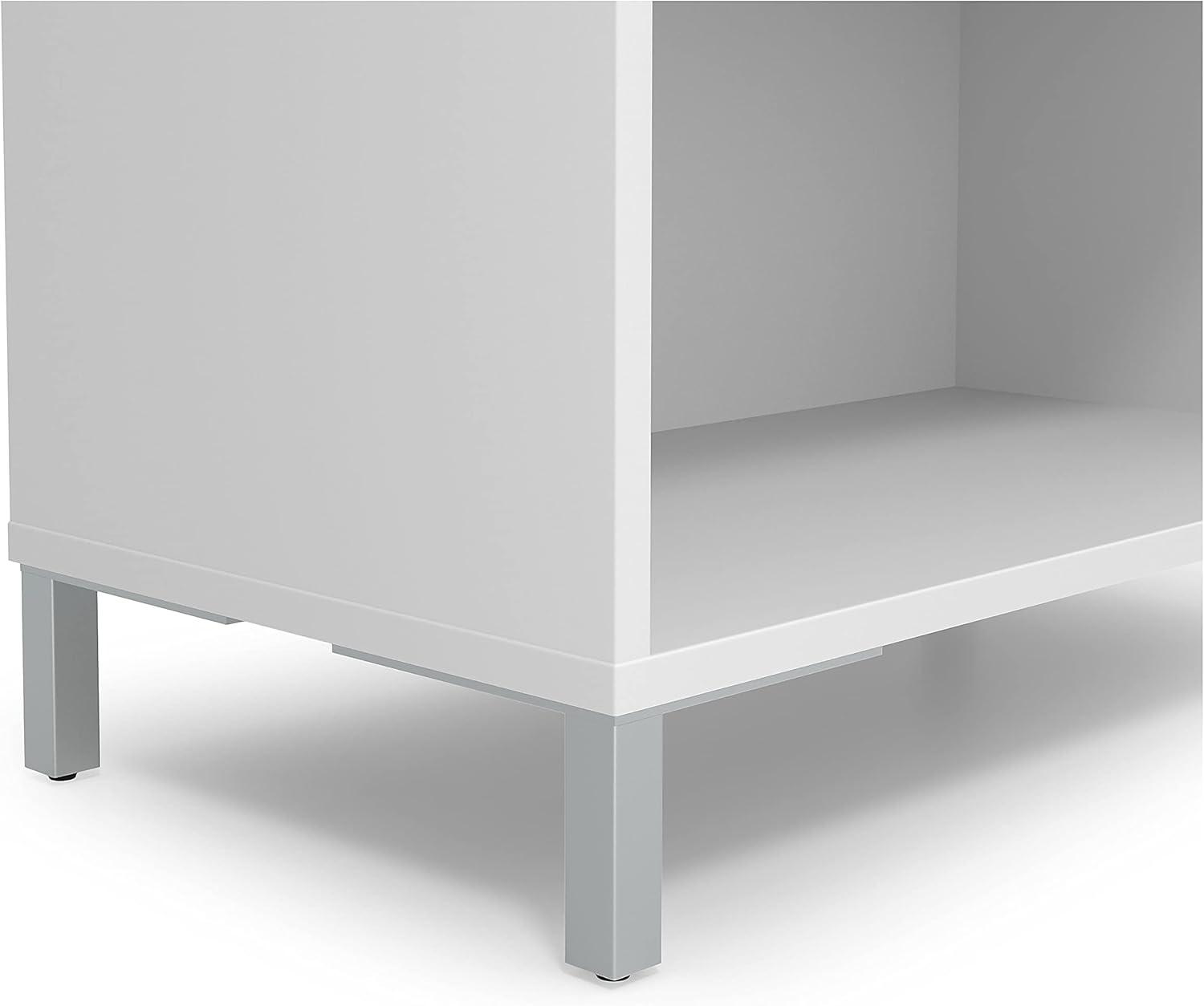 Union & Scale Essentials 3 Shelf 45"H Laminate Bookcase White UN56976