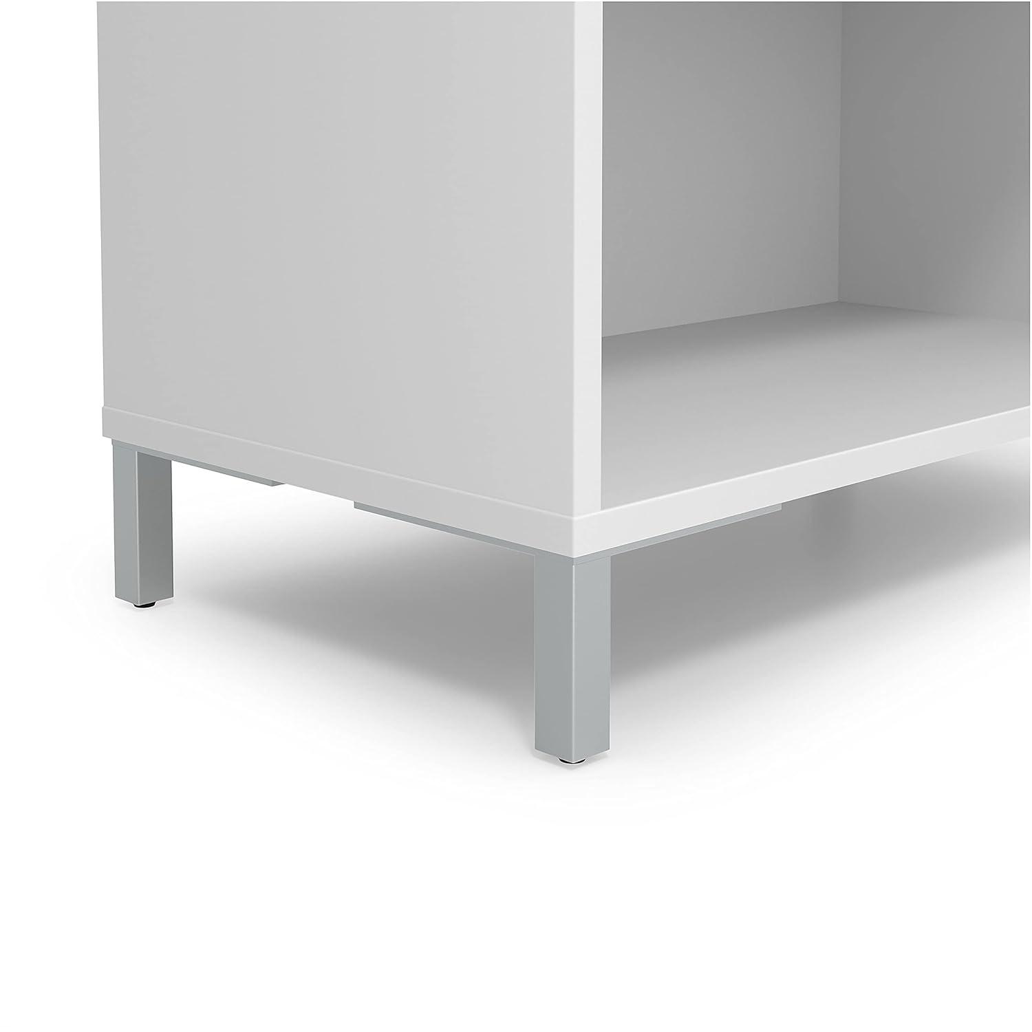 Union & Scale Essentials 3 Shelf 45"H Laminate Bookcase White UN56976