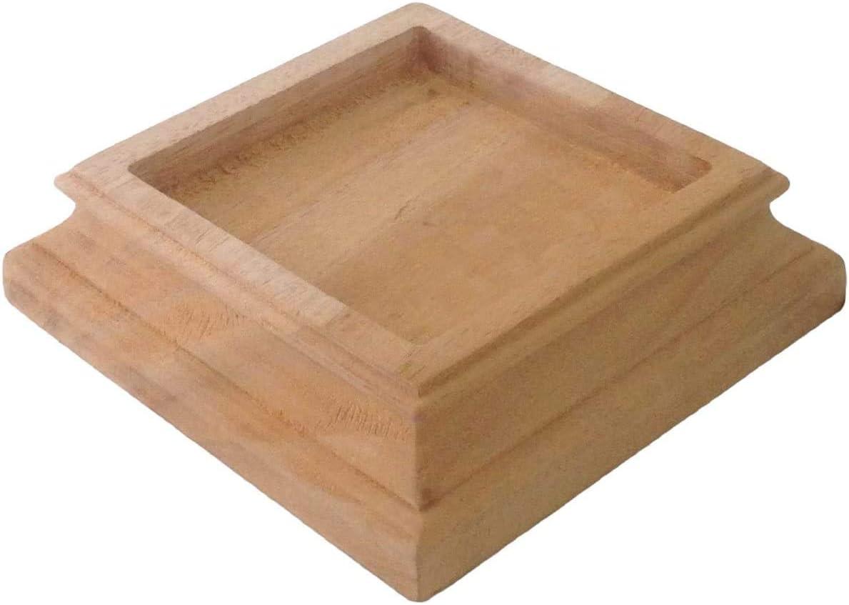 4x4 Traditional Wood Pyramid Post Cap by Captiva - One-Piece Miterless - 3/8" Extended Lip - (3-1/2" x 3-1/2")