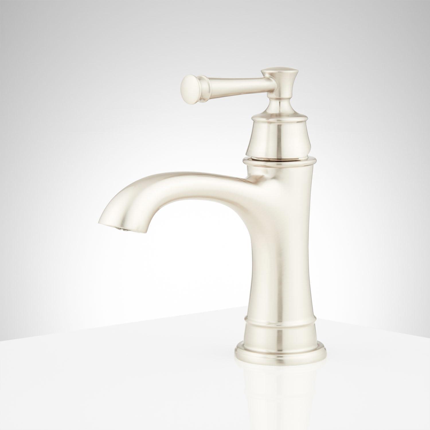 Signature Hardware 447837 Beasley 1.2 GPM Single Hole Bathroom Faucet with Pop-Up Drain Assembly