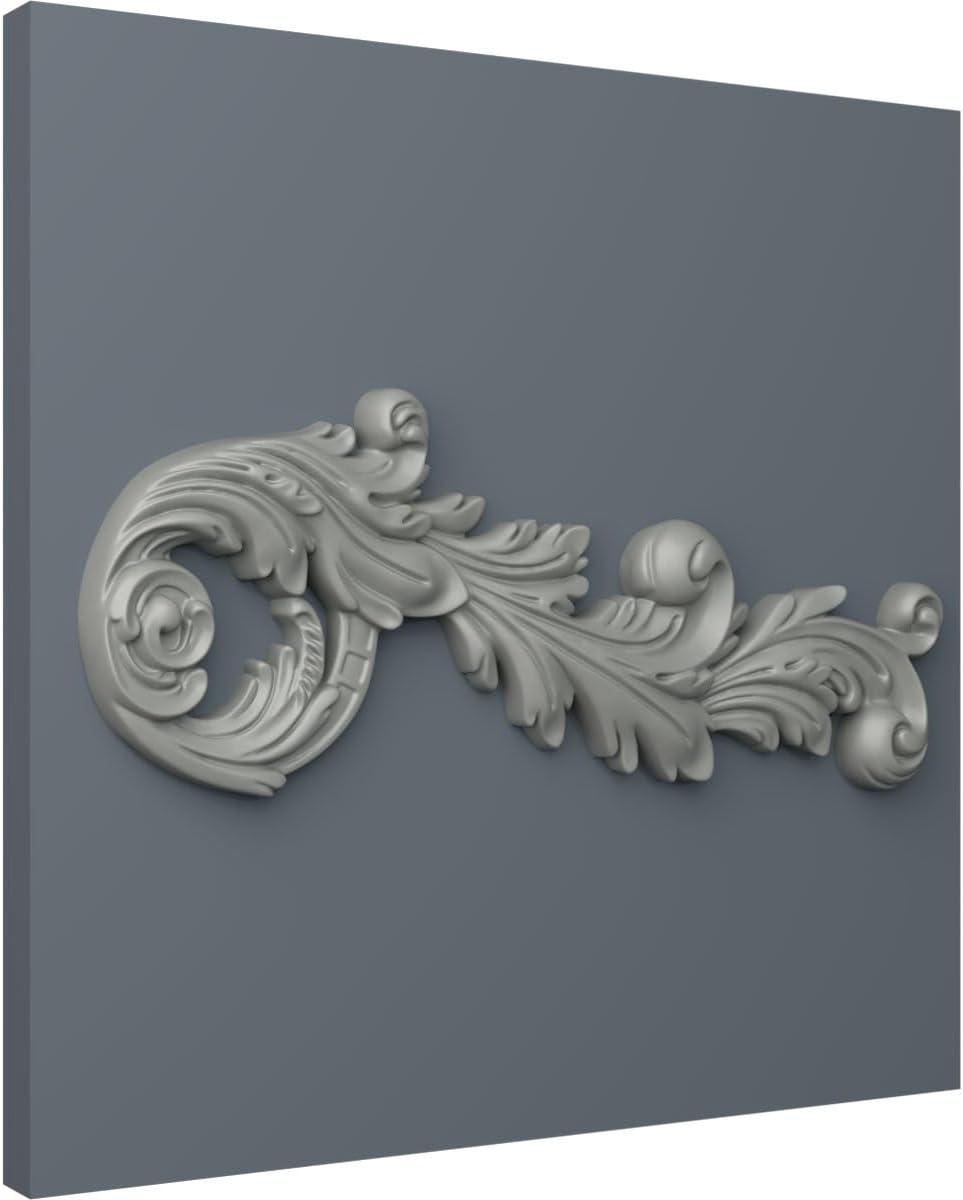 Ekena Millwork 17 3/4"W x 7 3/8"H x 1 1/8"P Paris Scroll Onlay, Left