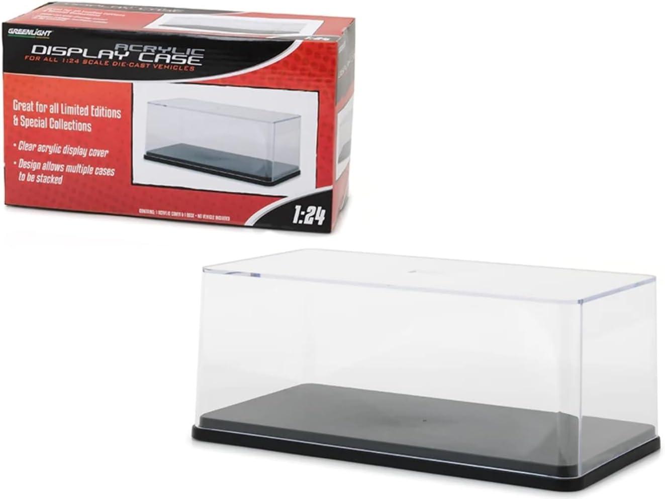 Collectible Display Show Case with Black Plastic Base for 1/24 Scale Models by Greenlight