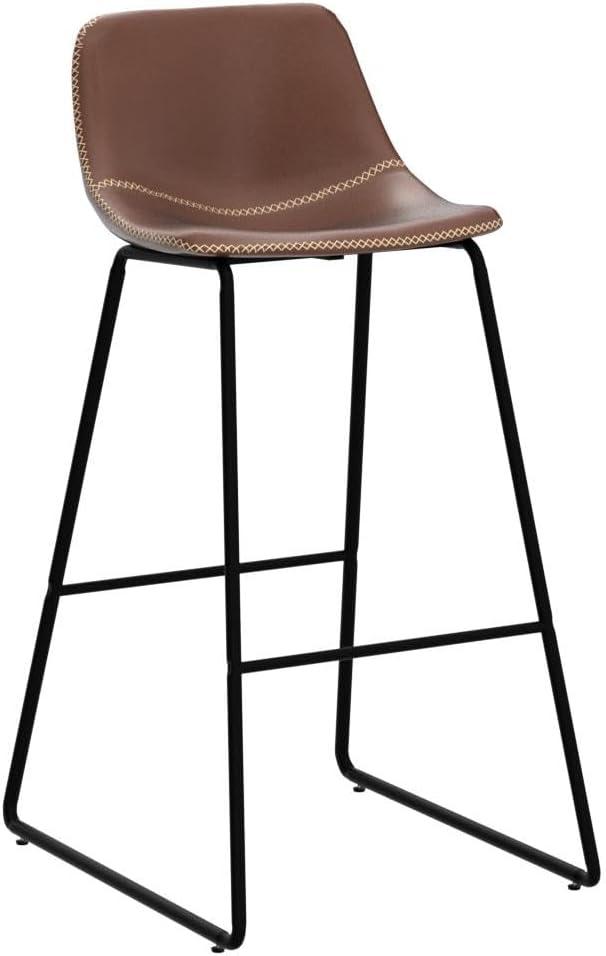 HeuGah Bar Stools,30" Bar Height Stools Set of 2,Faux Leather Bar Stools with Back,Modern Counter Stool for Kitchen Island