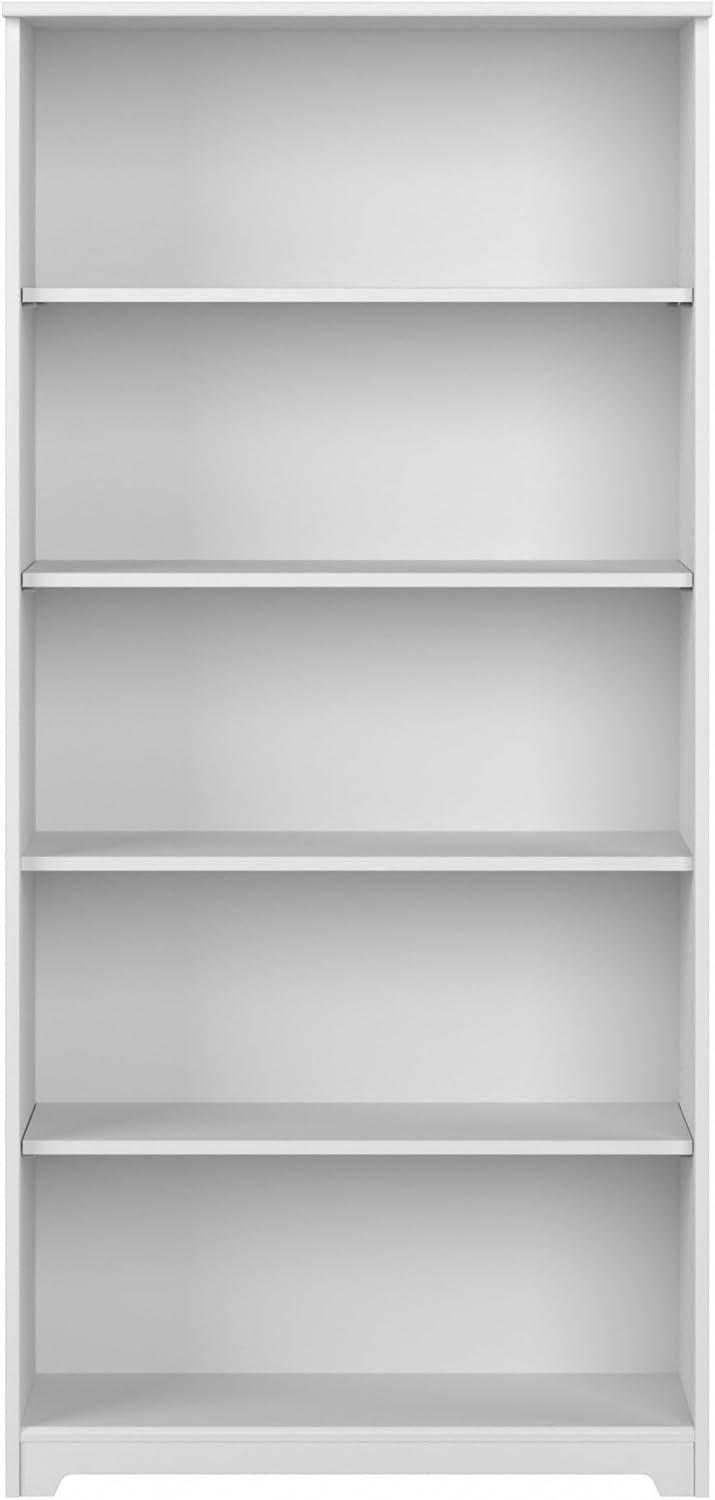 Bush Furniture Cabot 5-Shelf 66.3H Bookcase White WC31966